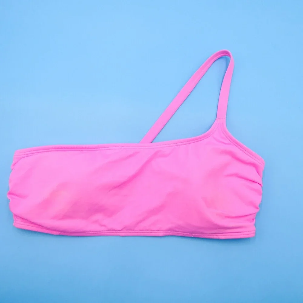 Victorias Secret Large Pink Single Shoulder Padded Bikini Top Beach Swimwear New